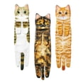 thumbnail image 1 of Paquete de 3 toallas de mano multiusos con diseño de gatos, absorbentes y divertidas para secar las manos. Estilo I, 1 of 9