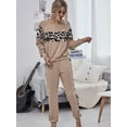 thumbnail image 3 of Womens Tracksuit Sets 2 Piece Sweatsuits Knit Pullover Sweater Top Suits Outfits,Black,Large, 3 of 6
