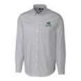 thumbnail image 2 of Men's Cutter & Buck Charcoal Citadel Bulldogs Stretch Oxford Stripe Big & Tall Long Sleeve Dress Shirt, 2 of 3