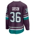 thumbnail image 3 of Men's Fanatics John Gibson Purple Anaheim Ducks 30th Anniversary Premier Breakaway Jersey, 3 of 3