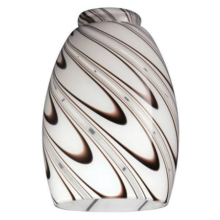

4 PC-Westinghouse 8141000 Handblown Chocolate Drizzle Glass Shade 2-1/4