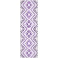 thumbnail image 2 of Addison Rugs Mayfield Washable Transitional Geometric Purple Runner Rug, 2'3" x 7'6", 2 of 5