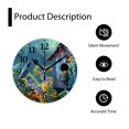 thumbnail image 4 of 12 Inch Wall Clock Battery Operated Silent Clock Decorative for Office, Kitchen, Outdoor, Living Room，Bird Sunflower Floral Elaborate, 4 of 4