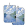 thumbnail image 7 of Yayeee Pot Holders Kitchen Heat Resistant with Pocket 7"x9.8" Cotton Oven Cooking Hot Pads, Blue Sky and River, 7 of 7