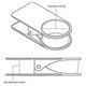 thumbnail image 4 of Soporte para vasos para bebidas, soporte para botellas, soporte para tazas de café y agua, diseño de clip para platillo, color negro, 4 of 5
