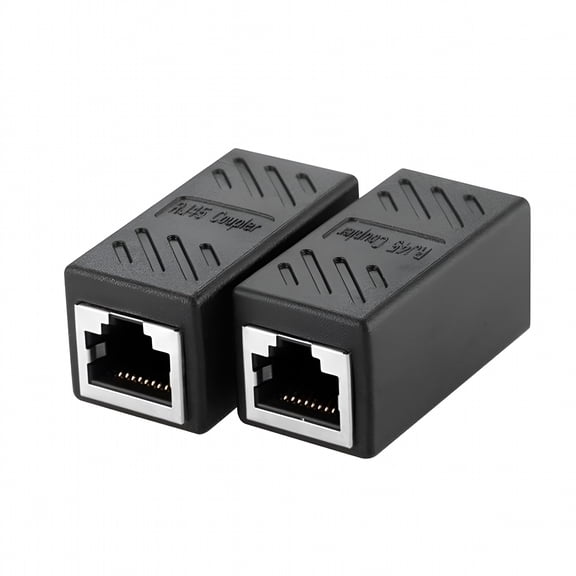 GJX 2Pcs RJ45 Female Coupler Cat5/Cat6 LAN Ethernet Cable Extender Adapter Connector