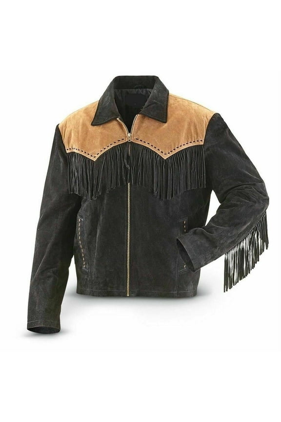 Womens Cowboy Black Cowhide Leather Jacket Studded Western Wear WA162
