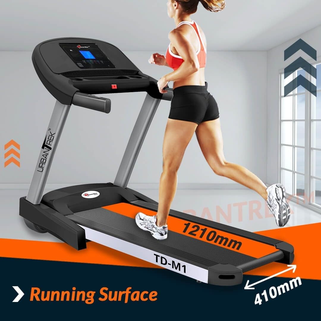 PowerMax Fitness TD-M1 Motorized Treadmill for Home use