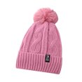 thumbnail image 2 of Wancir Womens Winter Ribbed Beanie Crossed Cap Chunky Cable Knit Pompom Soft Warm Hat, 2 of 3