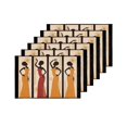 thumbnail image 4 of MKHERT Vintage Tribal African American Women Art Placemats Table Mats for Dining Room Kitchen Table Decoration 12x18 inch,Set of 6, 4 of 4