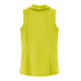 thumbnail image 6 of ZHENHONG T Shirts for Women,Plain Stand Up Collar Sleeveless Sports Tennis Tops Casual Henley Neck Blouse,Yellow Women Blouses, 6 of 6