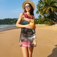 thumbnail image 3 of Fotbe French Bulldog In Sunglasses Vestido de Verano sin Mangas para Mujer – Vestido Midi Línea A, Estilo Camiseta Floral, Vestido Playero Casual y Fluido, 3 of 7