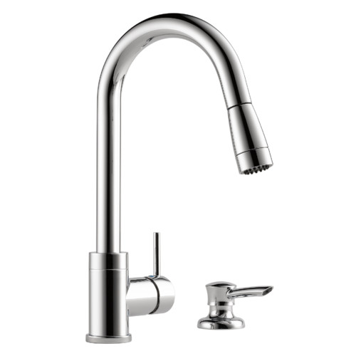 Peerless Faucets Apex Integrated Pull Down Kitchen Faucet with Soap Dispenser  Walmart.com