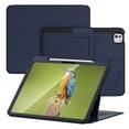 thumbnail image 2 of ELEHOLD for iPad Pro 13 inch  2024 Flip Leather Case,Magnetic Auto Wake/Sleep Multi-Angles Kickstand Anti-Slip Built-in Card Slots Business Shockproof Cover for Women Men,Navyblue, 2 of 9