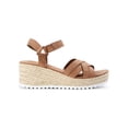 thumbnail image 2 of Time and Tru Women's Demi Wedge Sandal, 2.6" Wedge Heel, Beige, 2 of 5