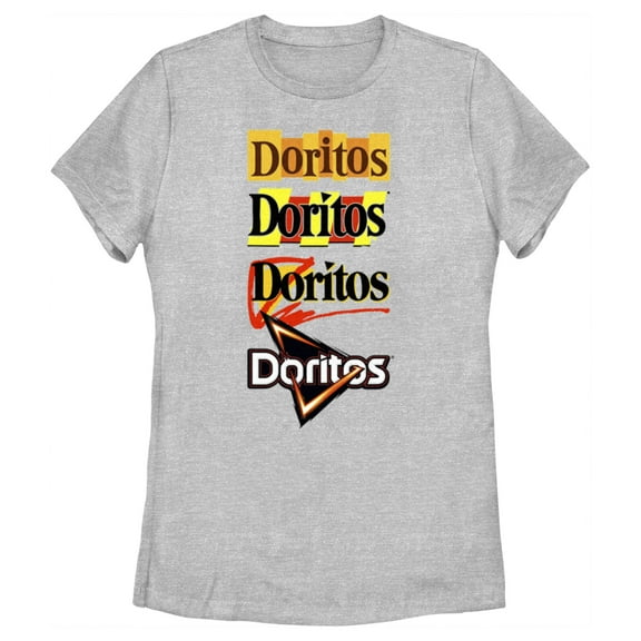 Women's Doritos Logo Evolution  Graphic Tee Athletic Heather Small
