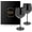 Black Chrome, variant on K&K Home Unbreakable Stainless Steel Silver Wine Glasses - Set of 2