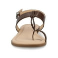 thumbnail image 6 of Journee Womens Gerra T-Strap Toe Ring Flat Sandals, 6 of 9