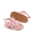 thumbnail image 4 of Splozh Infant Shoes Girl Baby/Toddler Walking Sandals Flat Sole Open Toe with Flower for Indoor Outdoor Wear Pink,US 3, 4 of 9