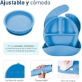 thumbnail image 3 of Juego de Vajilla para Bebé de Silicón, Azul, Bluelander CBHH-0106, 3 of 5