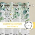 thumbnail image 6 of Green Eucalyptus Leaves Kitchen Curtains Window Panels, Daisy Summer Botanical Wooden Insulated Window Treatment Curtain, Grommet Curtains for Bedroom/Living Room/Bathroom, 2 Piece 52"Wx72"L, 6 of 8