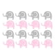 thumbnail image 1 of KAKOWELY Paquete de 2 confeti de mesa con forma de elefante rosa y gris, confeti de cumpleaños, adornos de lentejuelas de animales para baby shower, fiesta de cumpleaños infantil, 1 of 5