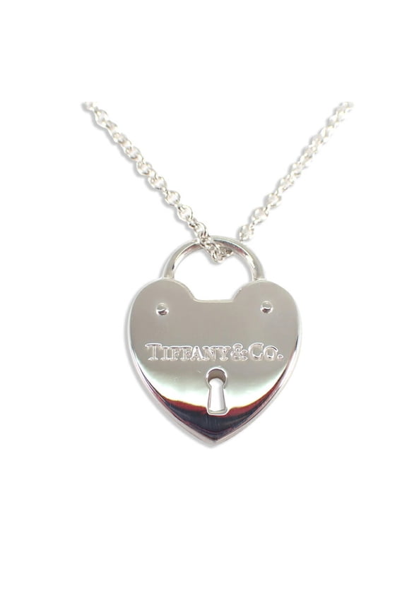 Pre-Owned TIFFANY & Co. 925 Heart Lock Pendant Necklace