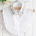 thumbnail image 2 of Certgust Hot Sales Sleeveless Collared Shirts for Women Fake Collar Detachable False Dicky Collar Half Shirts Round for Women Outfits Halloween Costume Accessories, 2 of 8