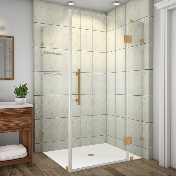 Aston Sen992-5532-10 72" High X 55" Wide X 32" Deep Hinged Frameless Shower Enclosure -