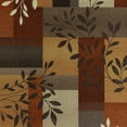 thumbnail image 3 of Mainstays Traditional Leaf Block Indoor Area Rug, Rust Brown, 7' x 10', 3 of 7