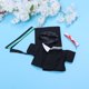 thumbnail image 2 of Conjunto de traje de vestir de muñeca de 2 piezas Vestido de graduación con gorro doctoral Ropa de muñeca encantadora para niños (Verde, 8 pulgadas), 2 of 7