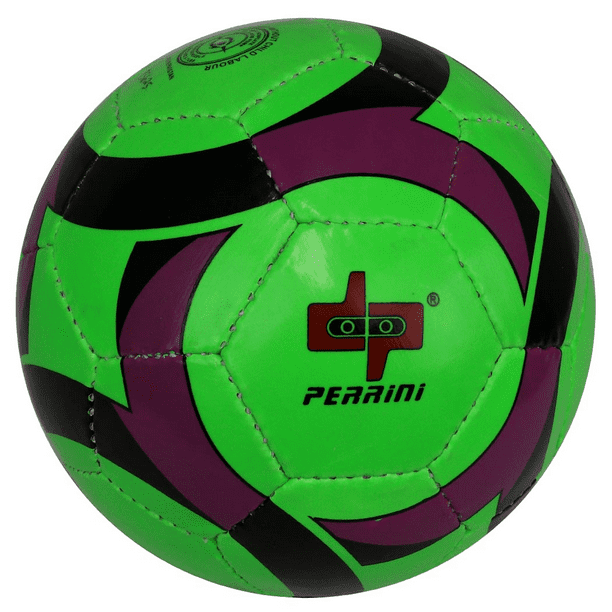 Perrini Ballon de football Vert / Noir / Violet Tous les temps
