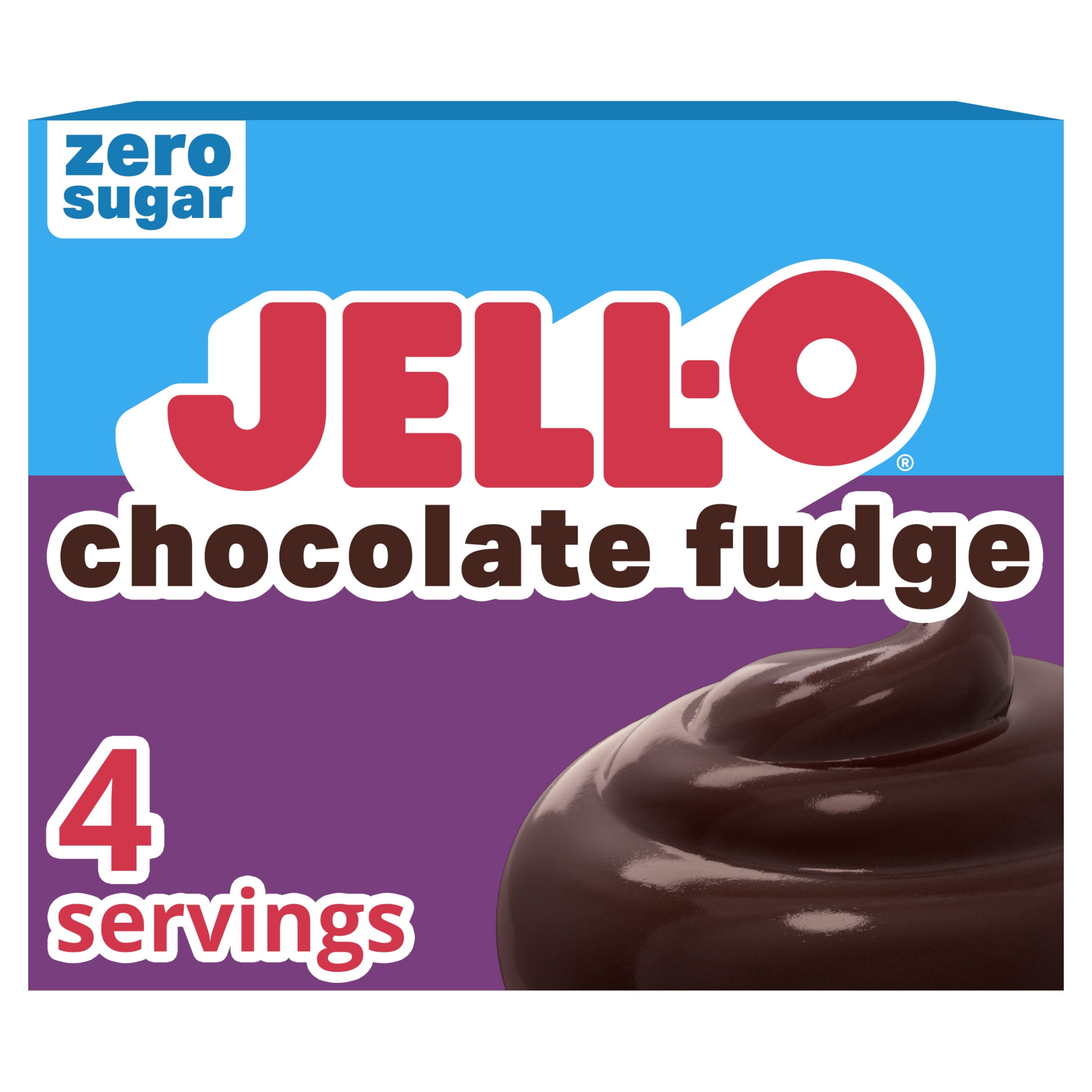 Jell-O, Chocolate Fudge Instant Pudding, 1.4 oz Box, Reduced