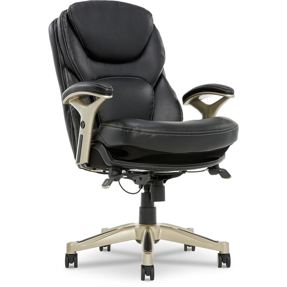 Serta Back in Motion Leather Executive Chair Black (CHR200006) 44186OSS