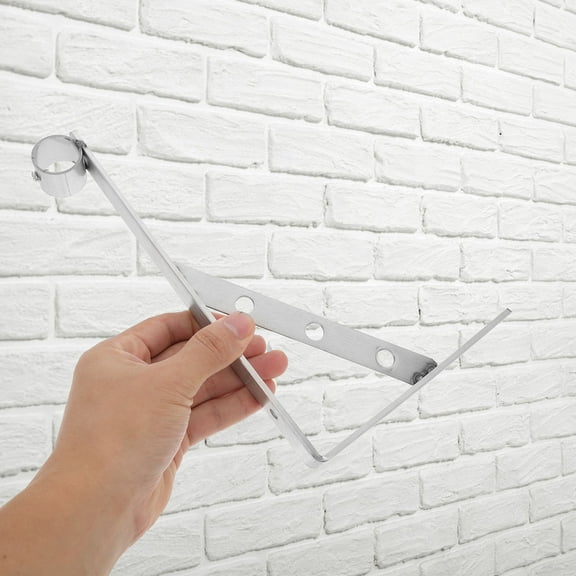 Raindrops Stainless Steel Wall Closet Rod Brackets Shelf and Pole Support Holder 1 Set for Home and Closet Decor