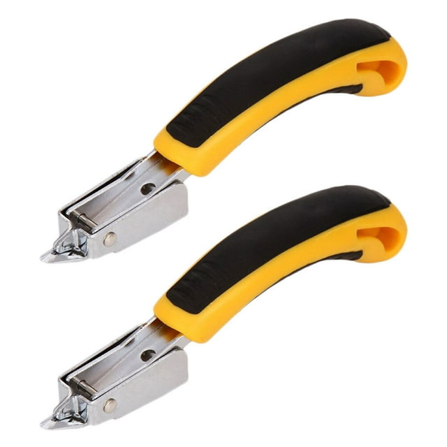 2 Pcs Poignée en Plastique Agrafeuse de Bureau Extracteur d'Ongles Multifonction Clip de Retrait d'Ongles de Porte