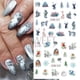 thumbnail image 3 of Pegatinas de invierno para uñas, 12 piezas, paisaje de cabina, ciervo, oso, pájaro, árbol, animales, deslizadores de agua, calcomanías blancas nevadas, decoraciones para uñas, SABN, 3 of 4