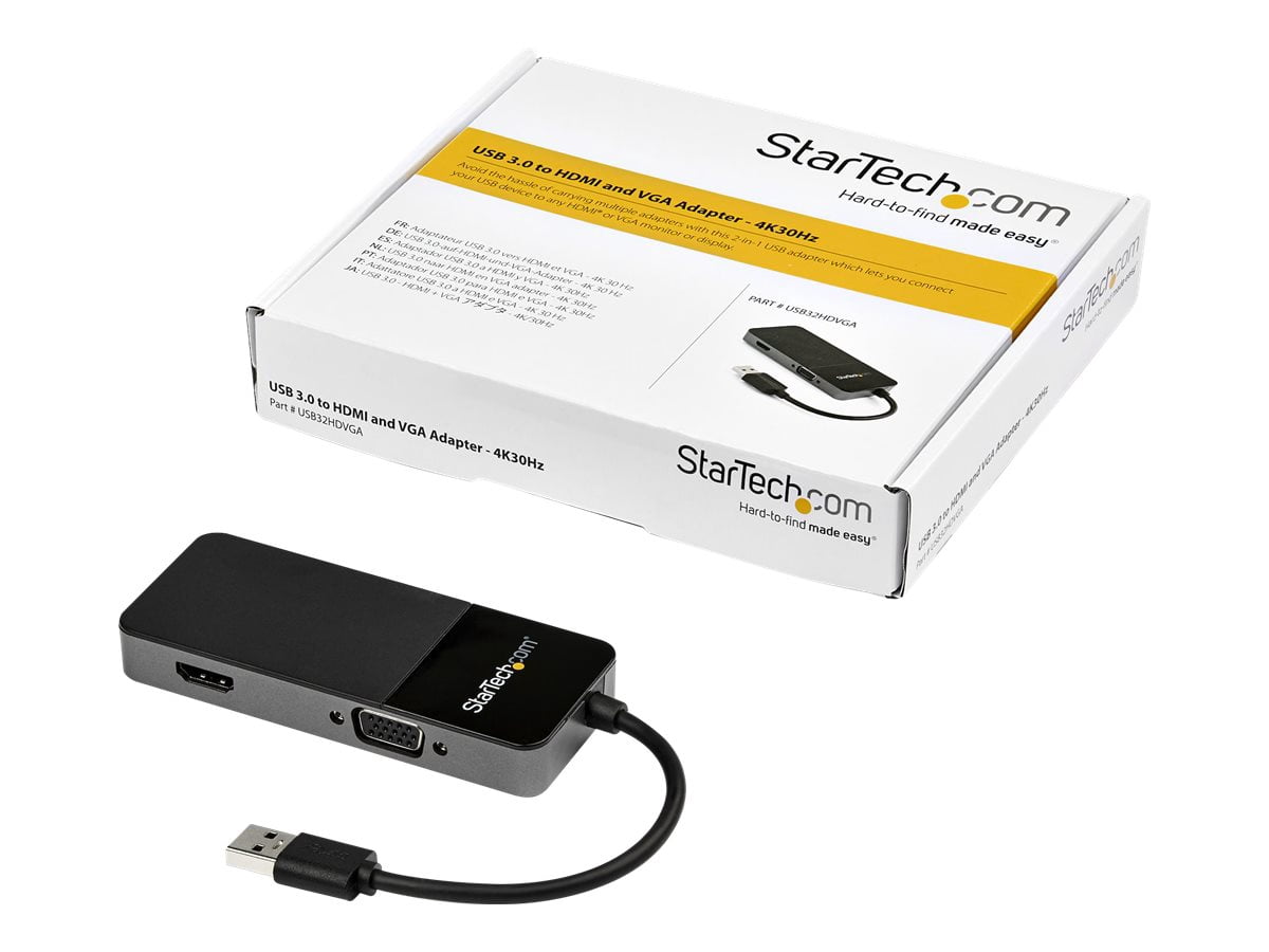 HDMI and VGA Adapter, 4K/1080p USB 
