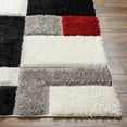 thumbnail image 5 of Mark&Day Area Rugs, 5x7 Satanta Modern Shag Bright Red/Black Area Rug, Red Black Ivory Carpet for Living Room, Bedroom or Kitchen (5'3" x 7'), 5 of 6