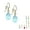 silver; aquamarine blue, variant on Austrian Crystal 16mm Teardrop Earrings With 14K Gold Filled Earwires - Bermuda Blue AB