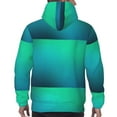 thumbnail image 7 of Wukai Green Turquoise Teal Print Men Hoodies Fleece Sweatshirts Long Sleeve Sweaters Pullover Fall Outfits Winter Clothes-Large, 7 of 7