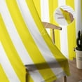thumbnail image 5 of Yellow Striped Sheer Curtains 96 Inches Long 2 Panels Set, Window Sheer Curtains for Living Room/Bedroom, Modern Farmhouse Yellow White Stripes Light Filtering Rod Pocket Curtain 52'' x 96'' x 2, 5 of 7