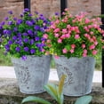 thumbnail image 5 of Morttic 24 Bundles Outdoor Artificial Flowers UV Resistant Fake Boxwood Plants, Faux Greenery for Indoor Outside Hanging Plants Garden Porch Window Box Home Wedding Farmhouse Decor (Mix Color), 5 of 8