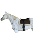 thumbnail image 2 of Horse Quilted ENGLISH Bareback PAD Trail Fleece Neoprene Brown 72F47BR, 2 of 5
