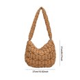 thumbnail image 3 of Bolsa De Hombro Hinchado Bolso Mujer Puff Hombro Nube Plisado Versátil Acolchado Sling Caqui, 3 of 8