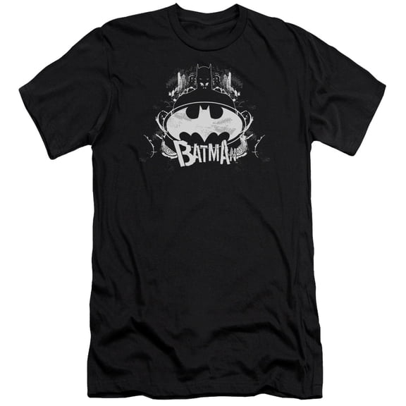 Batman Grim & Gritty Premium Canvas T-Shirt Adult Slim Fit 30/1 Black