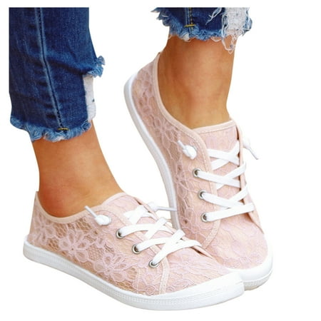 

f21 Slip On Sneakers For Women s Lace Shoes Vulcanize Womens Loafers Flat Sneakers Platform Loafers for Women Size 8.5 Pink Wide