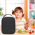 thumbnail image 3 of WWS-Black Kids Lunch Box with Reusable Snack Bag Lonchera Negra Foldable Lunch Cooler Bag for Women Men Kids Adult, 3 of 4