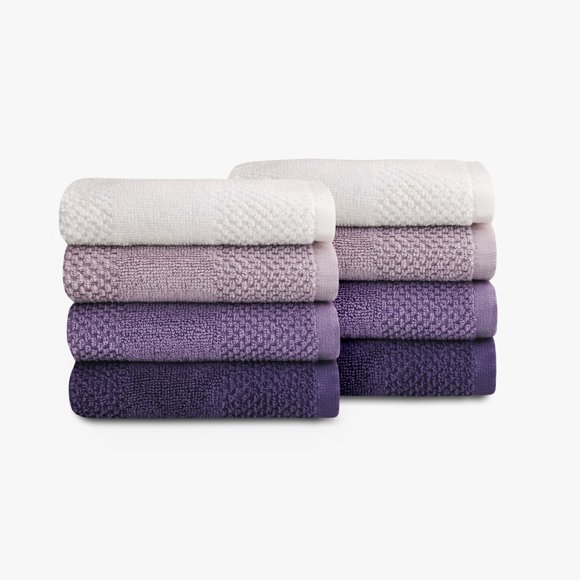 Ensemble de 8 débarbouillettes pour enfants Mainstays – Mauve