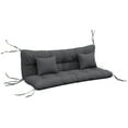 thumbnail image 1 of Indoor Outdoor Chair Cushions with Back, Pillows, Ties, WITHOUT SWING, Grey, 1 of 10